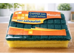 Esponja con cuadraditos C/ Salva Uñas (COD120)